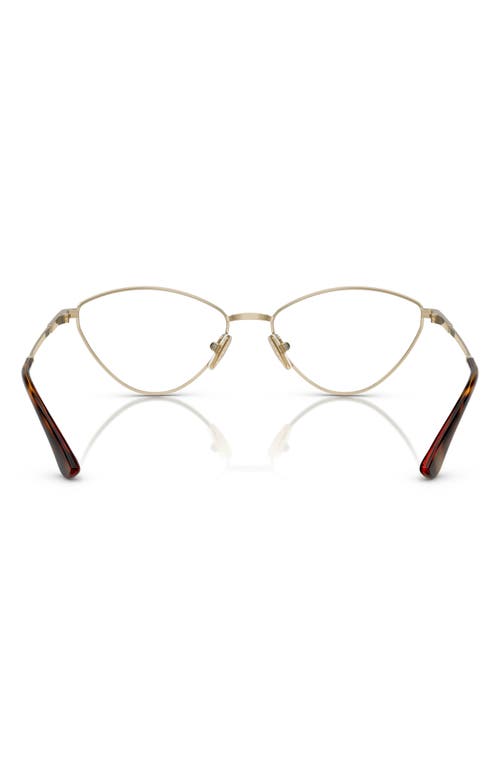 Vogue 53mm Irregular Optical Glasses In Pale Gold