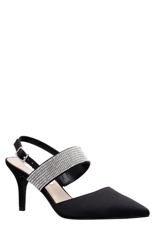 UPC 194550093787 product image for Nina Tenille Slingback Pointed Toe Sandal in Black Glam Suede at Nordstrom, Size | upcitemdb.com