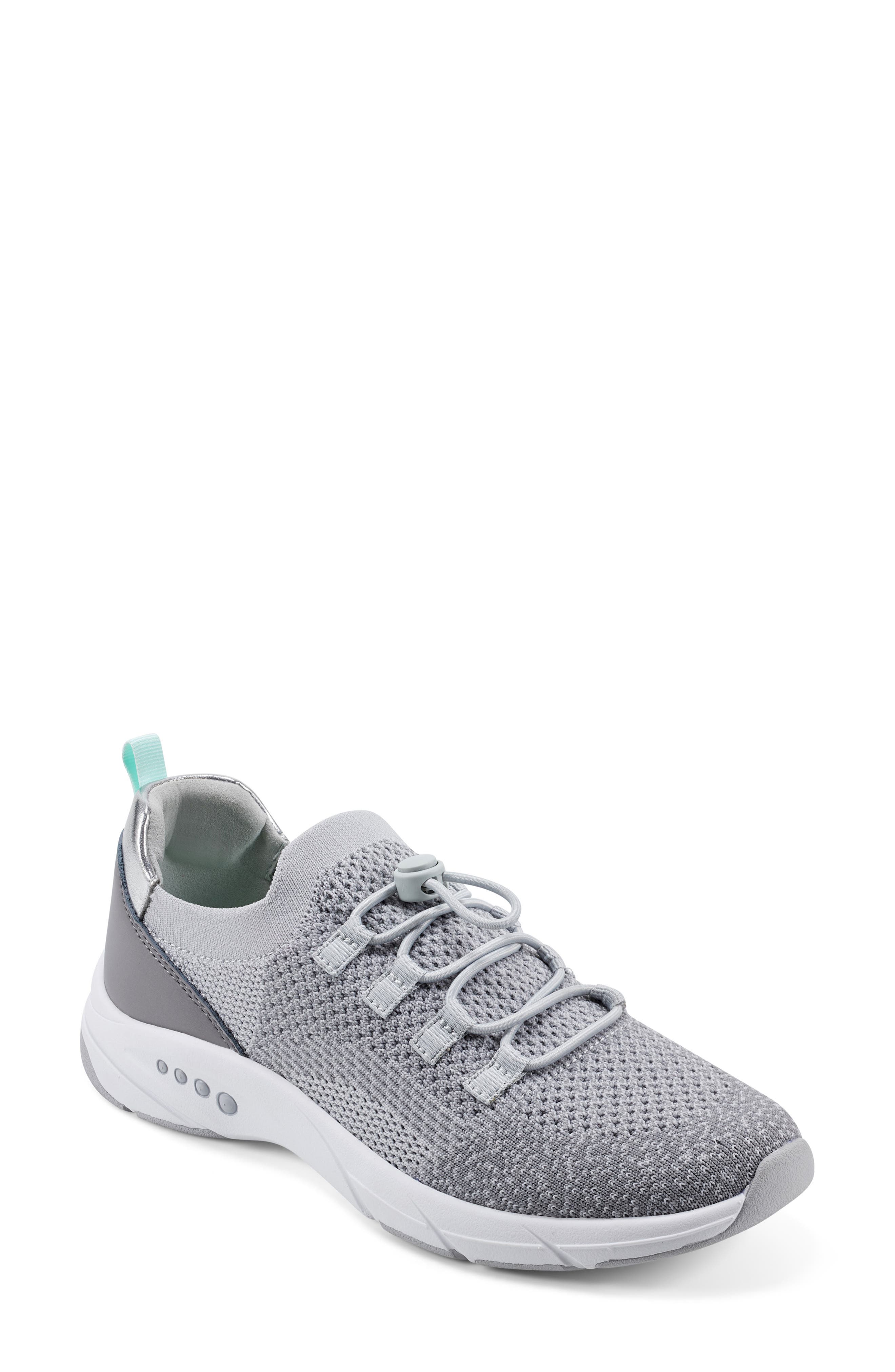Easy Spirit Astrid Pull-On Knit Sneaker in Medium Grey 
