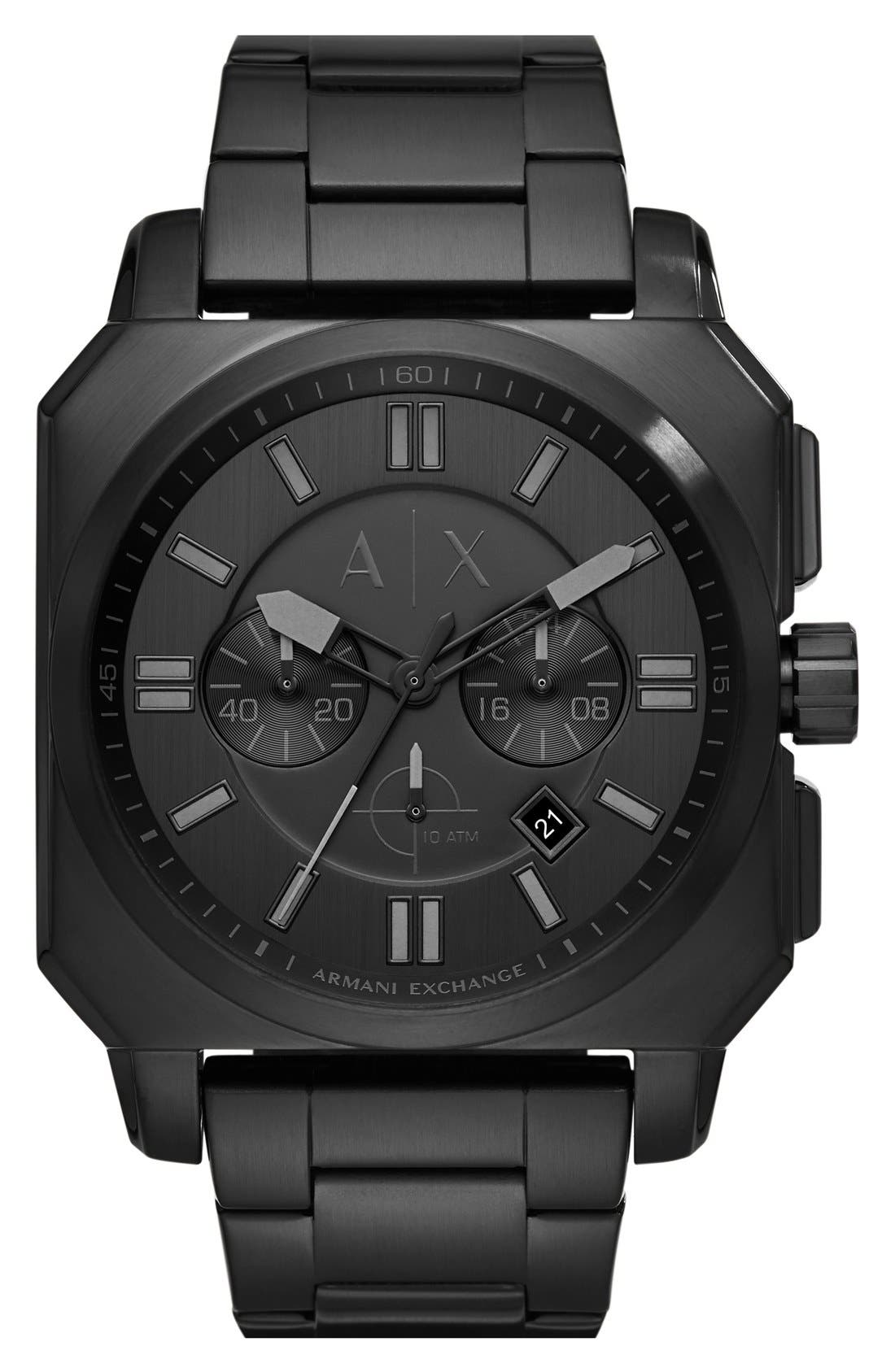 AX Armani Exchange Chronograph Bracelet Watch, 45mm x 44mm Nordstrom