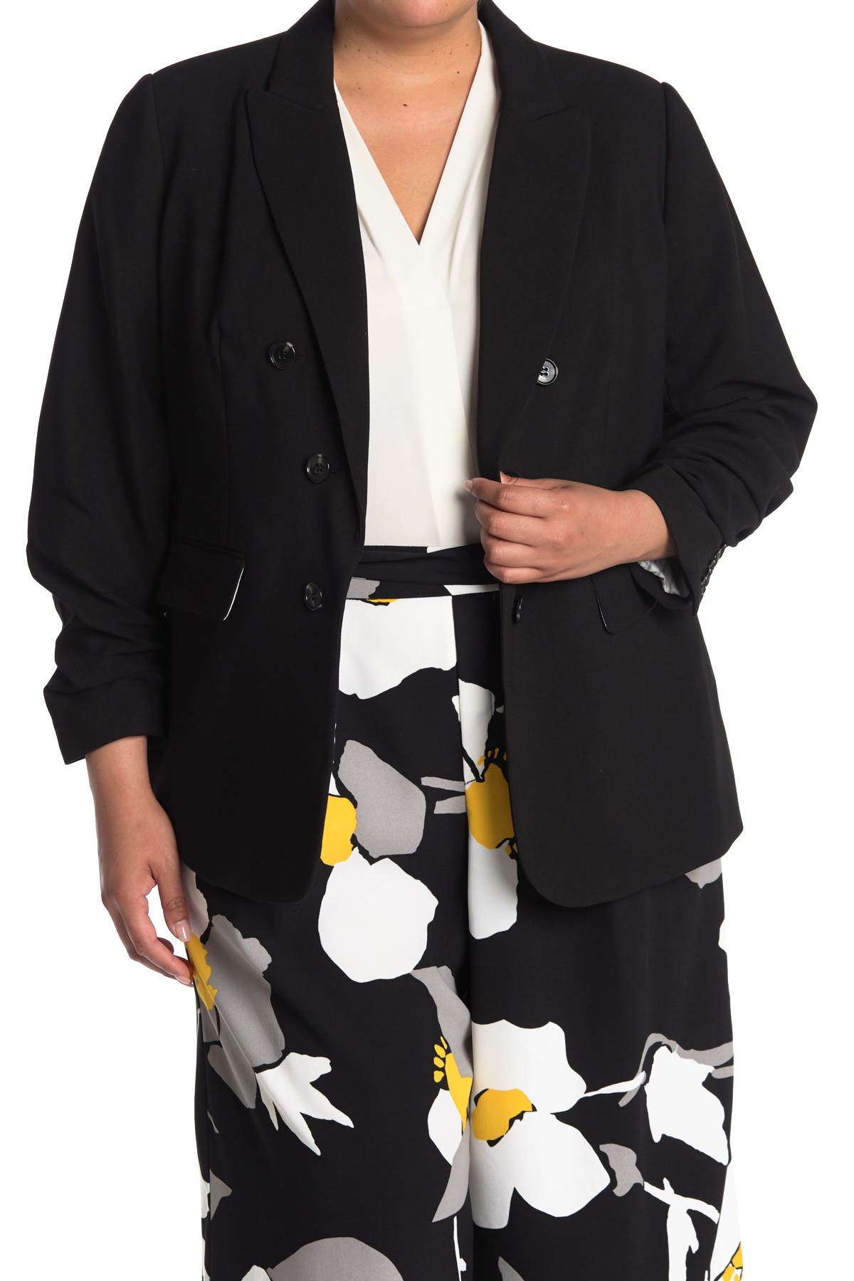 1 state puff shoulder blazer