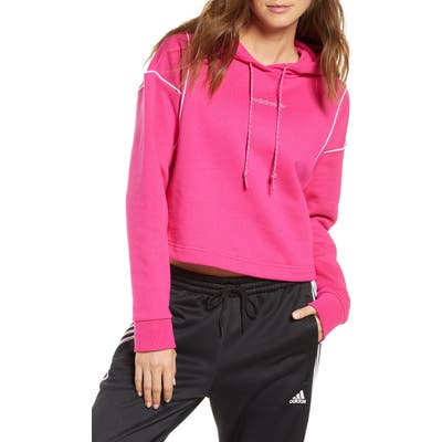 Adidas Originals Cropped Hoodie, Pink