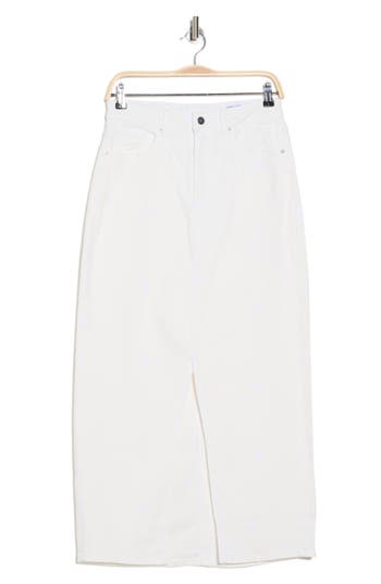 Shop Vero Moda Minna Mid Rise Denim Skirt In Bright White