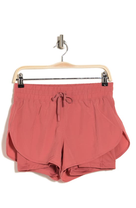 90 Degree By Reflex 2-in-1 Running Shorts In Dusty Cedar