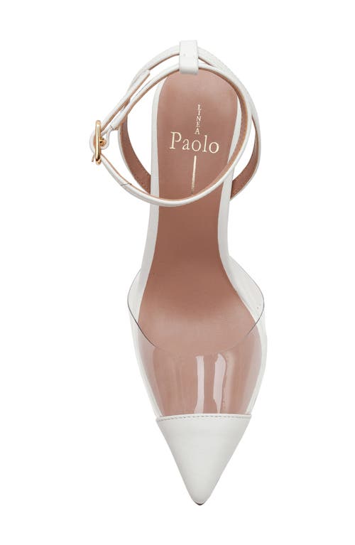 Linea Paolo Yuki Pointed Toe Pump In Clear/eggshell