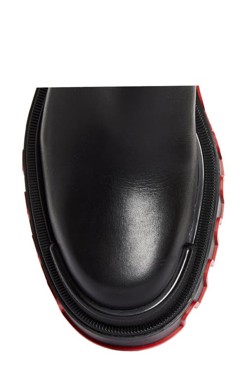 Shop Christian Louboutin Dune Biker Bootie In Black/lin Black