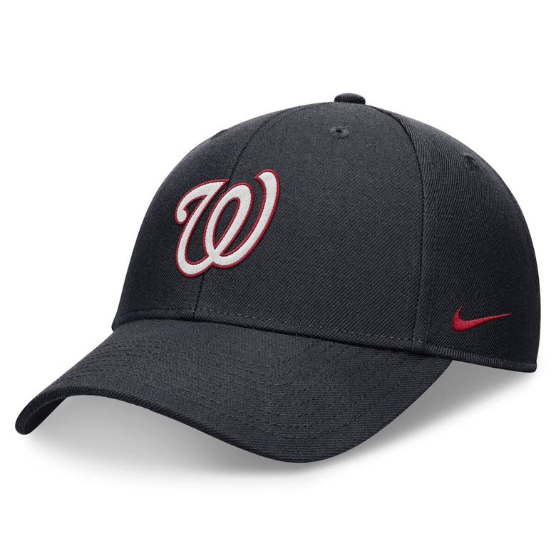 Nike Navy Washington Nationals Evergreen Club Performance Adjustable Hat In Blue