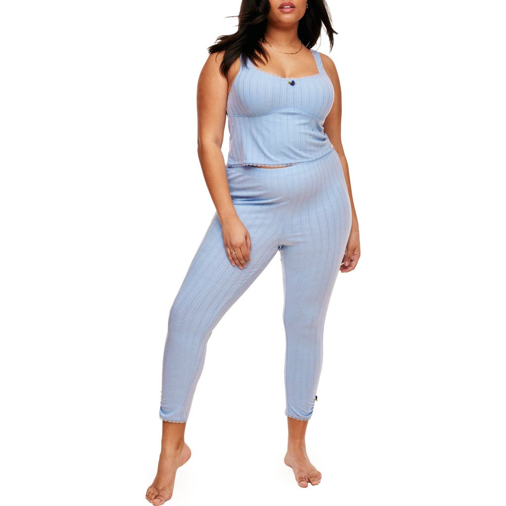 Adore Me Gema Pajama Tank And Legging Set In Medium Blue