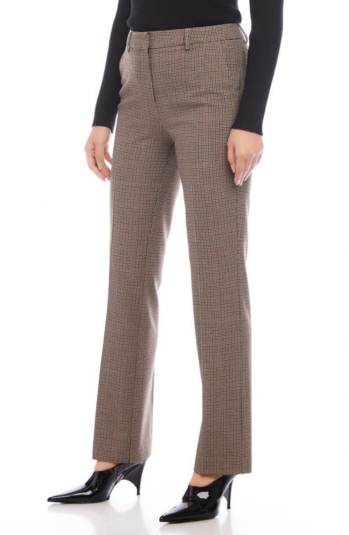 Shop Karen Kane Plaid High Waist Straight Leg Pants