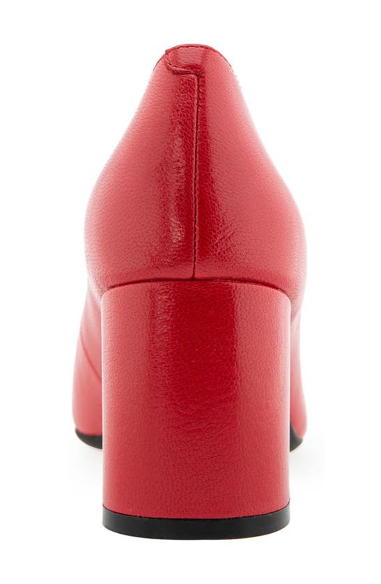 Shop Aerosoles Minetta Almond Toe Pump In Racing Red Leather