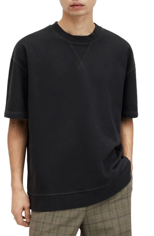AllSaints Winslow Oversize T-Shirt Washed Black at Nordstrom,
