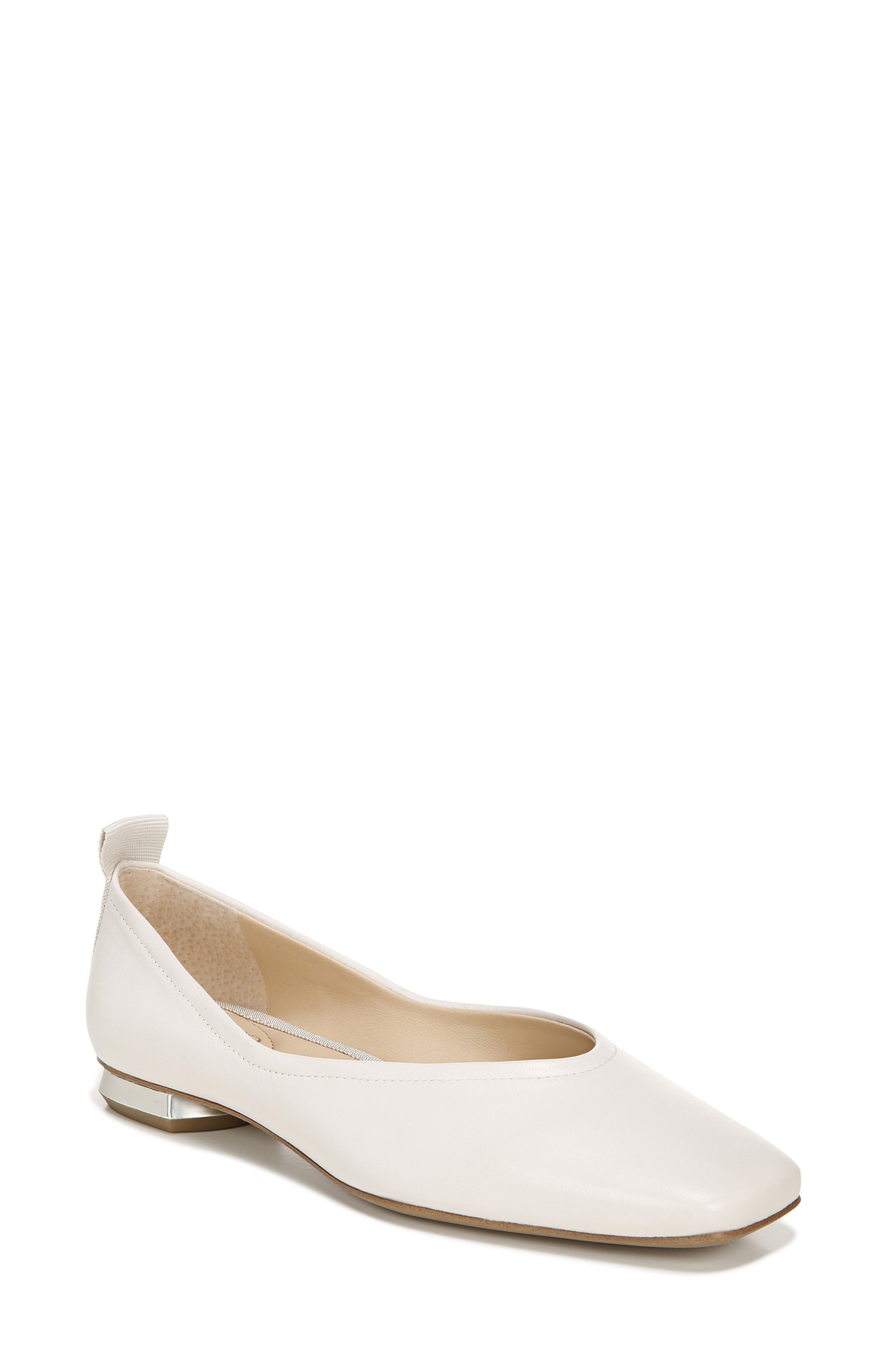 dressy white flats