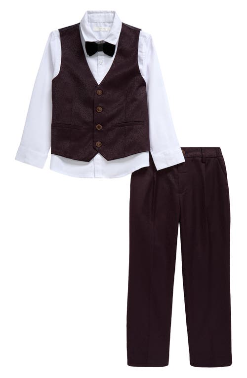 Shop Next Kids' Button-up Shirt, Vest, Bow Tie & Pants Set In Purple