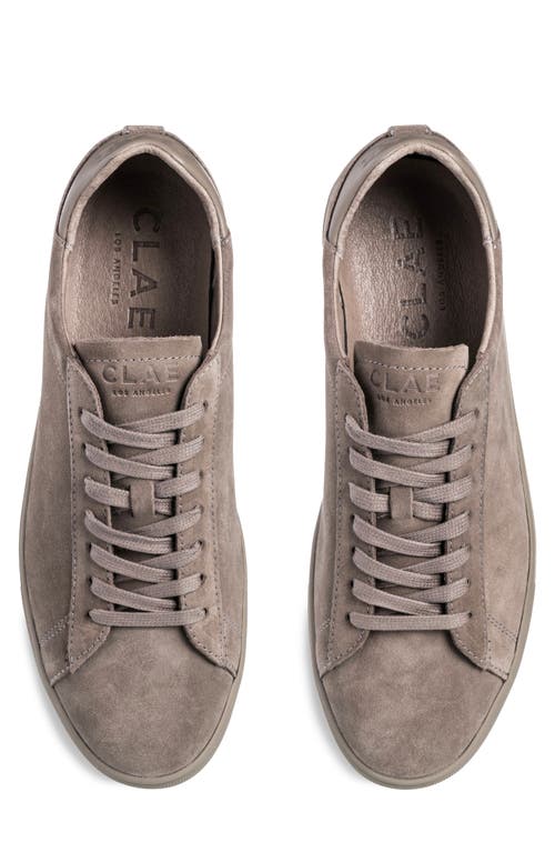 Shop Clae Bradley Leather Sneaker In Fallen Rock Suede