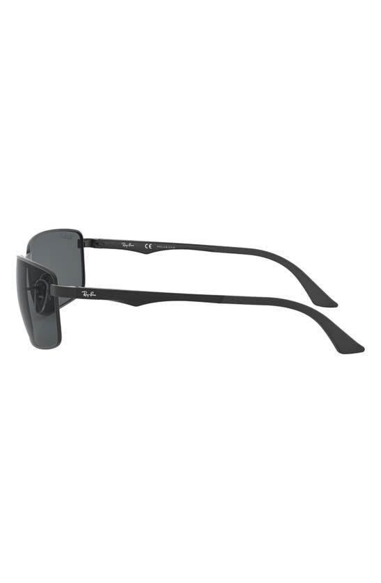 Ray Ban 64mm Oversize Rectangular Sunglasses In Grey Polar