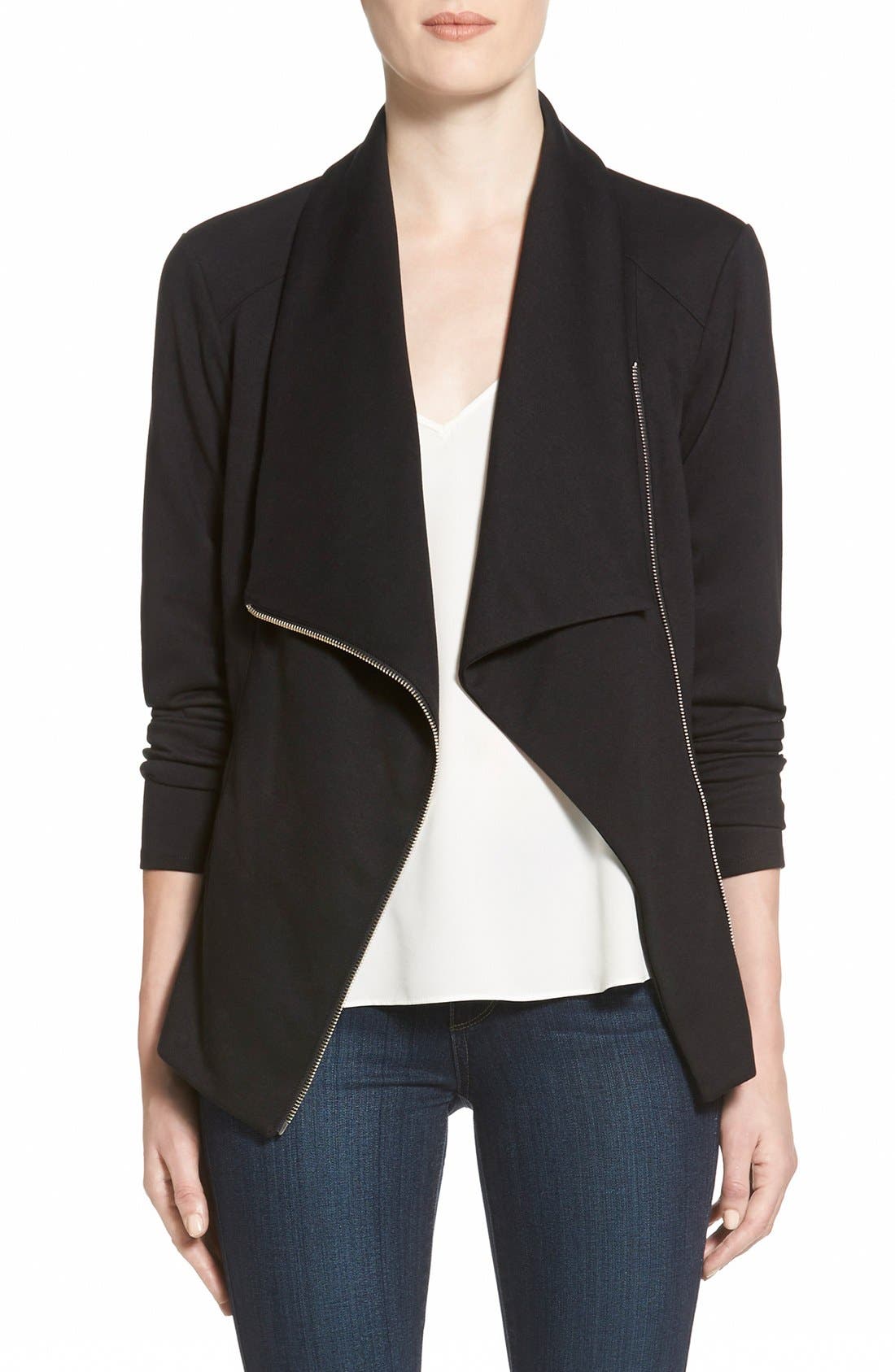 Trouvé Drape Front Knit Jacket Nordstrom
