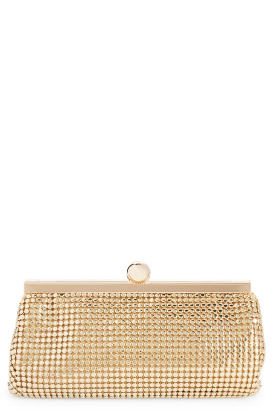 Whiting & Davis Crystal Ball Embellished Clutch Bag In Gold