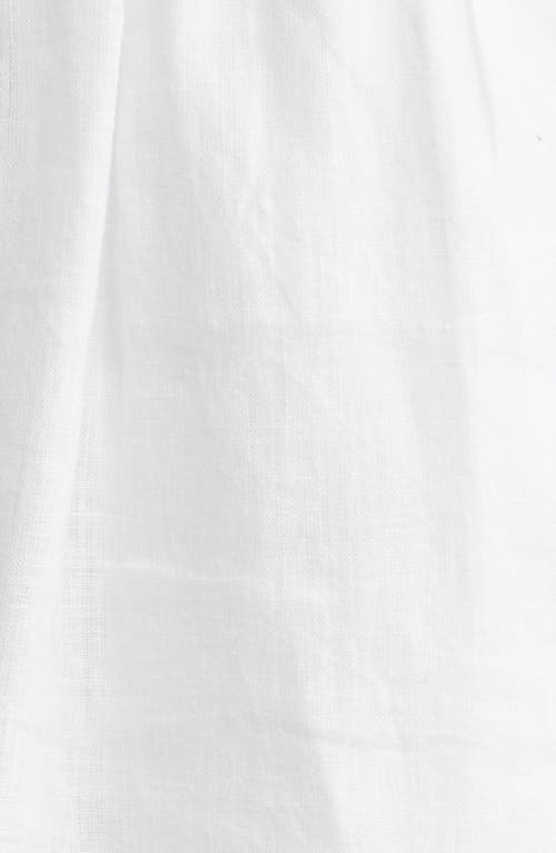 Shop Cleobella Gretek Linen Shorts In Ivory