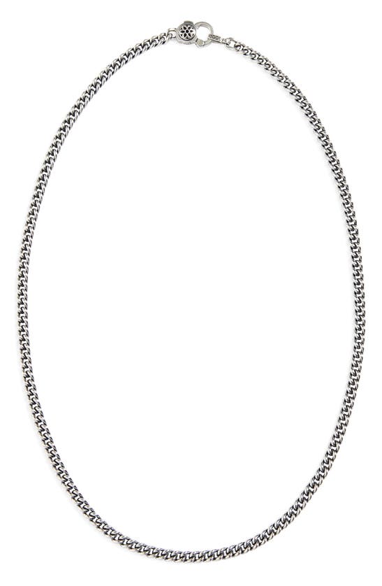 Shop Good Art Hlywd Ruby Rosette 4a Curb Chain Necklace In Sterling Sliver