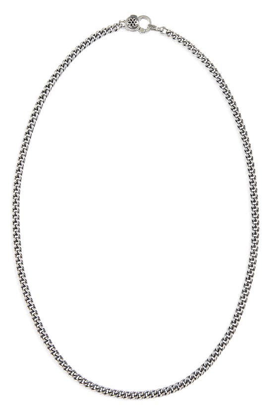 Good Art Hlywd Ruby Rosette 4a Curb Chain Necklace In Sterling Sliver
