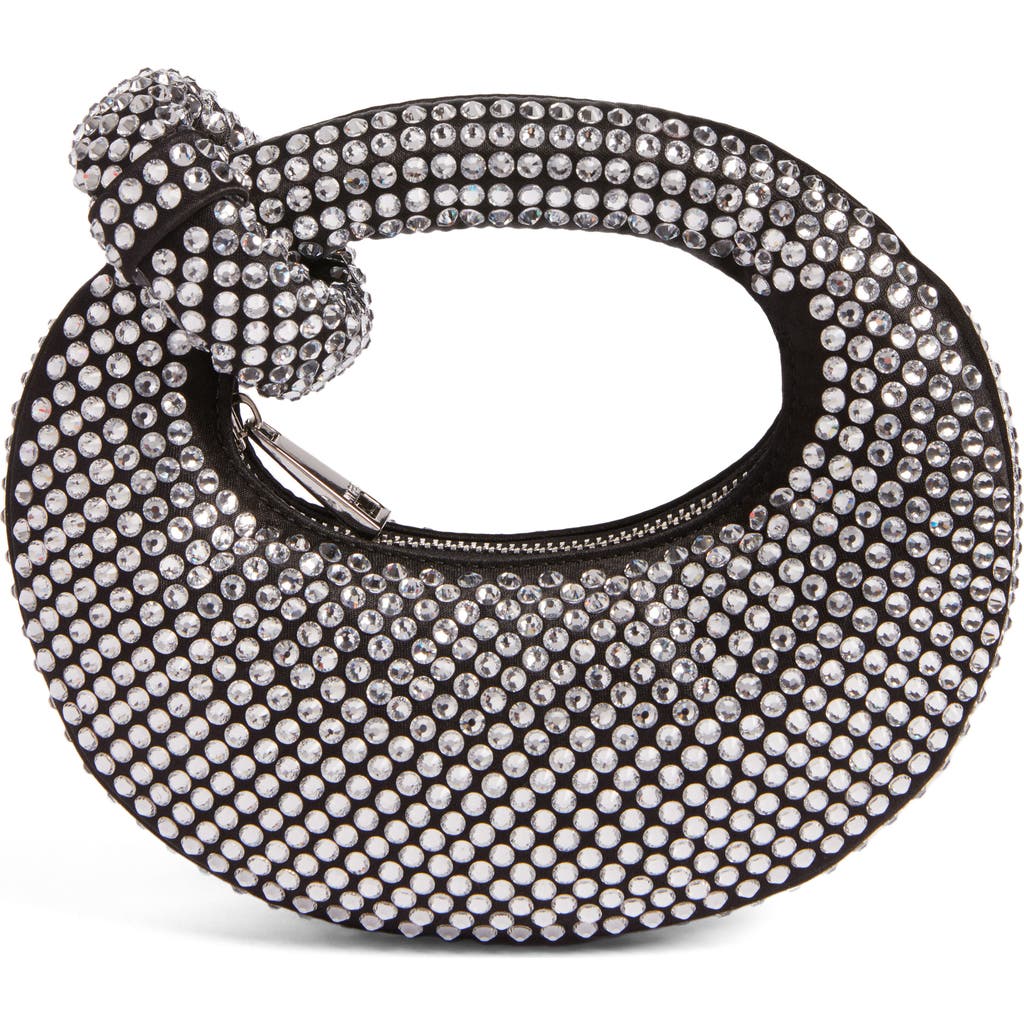 Jw Pei Handbags Abacus Crystal Mini Top Handle Clutch Bag In Black
