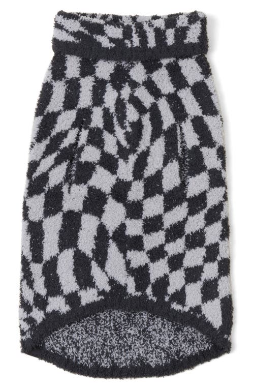 barefoot dreams Wavy Check Pet Sweater in Carbon-Silver