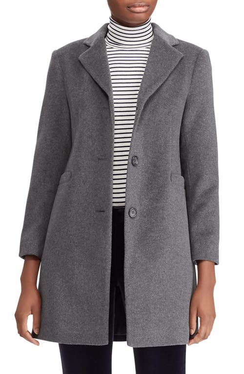 Lauren Ralph Reefer Wool Blend Coat at Nordstrom,