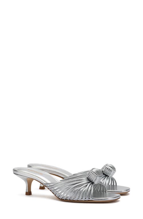 Larroudé Valerie Kitten Heel Slide Sandal Silver at Nordstrom,