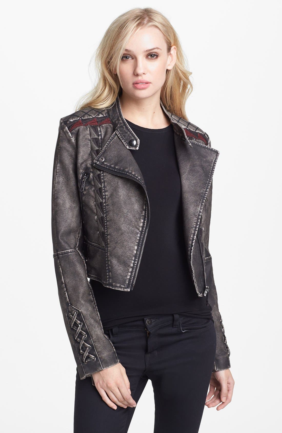 sam edelman cropped leather jacket