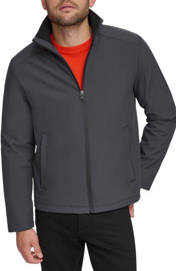 Calvin Klein Stand Collar Water Resistant Jacket In Iron