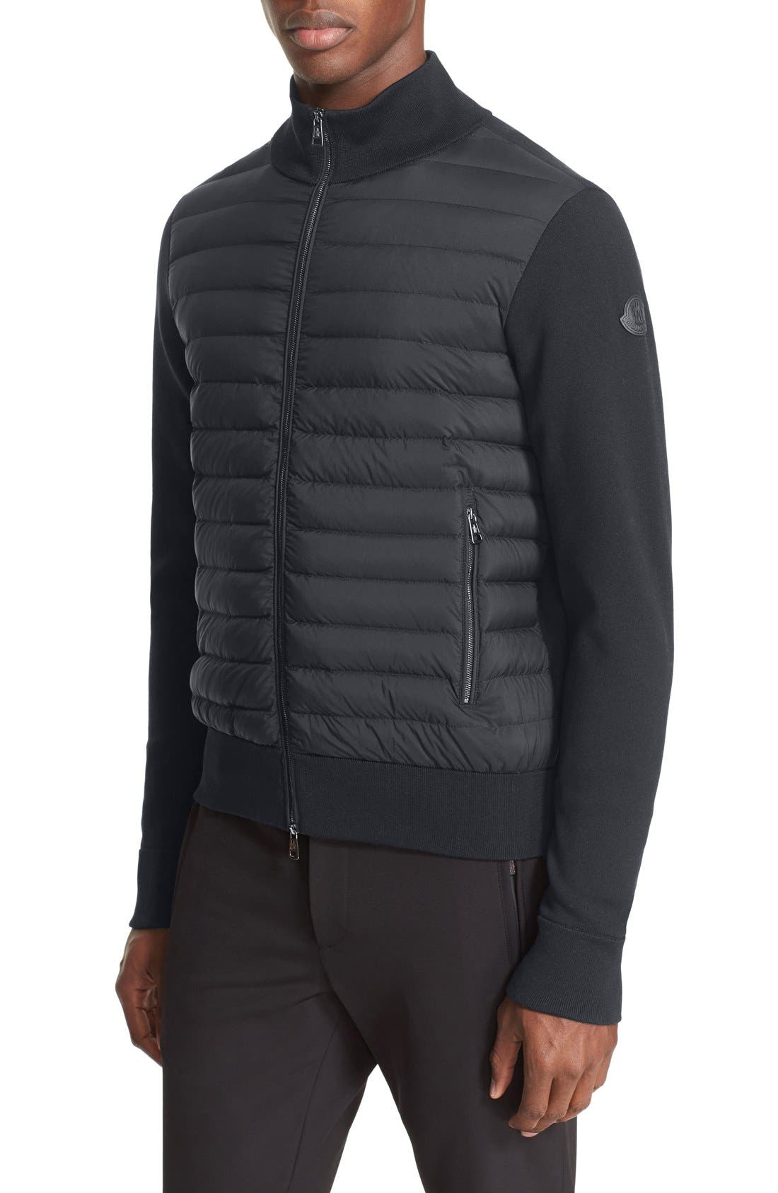 Moncler Mixed Media Quilted Jacket 