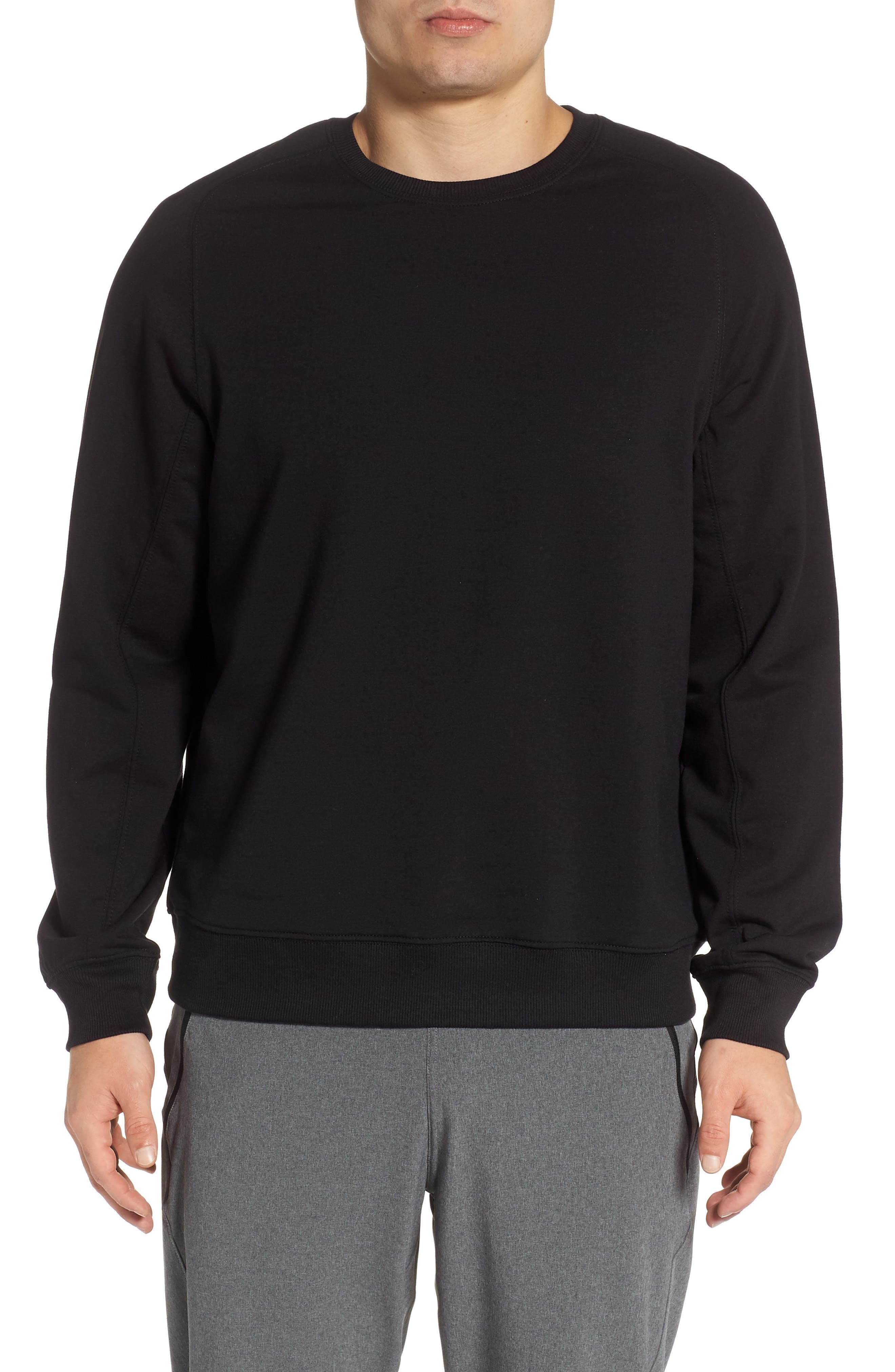 mens black crew neck sweatshirt