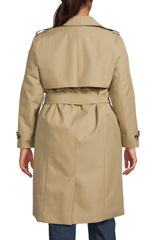 Shop Lands' End Classic Trench Coat In Desert Tan