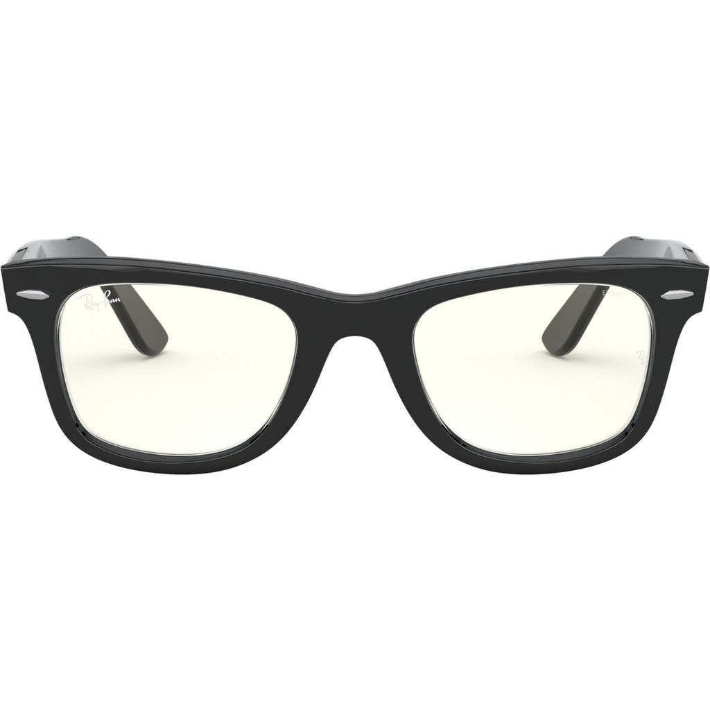 Ray Ban Ray-ban 54mm Polarized Square Glasses In Black
