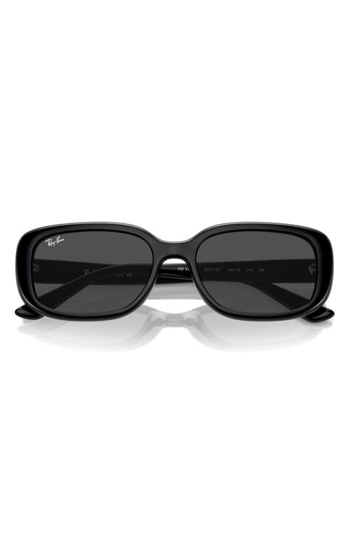 Ray-Ban 56mm Pillow Rectangular Sunglasses in Dark Grey/Black at Nordstrom
