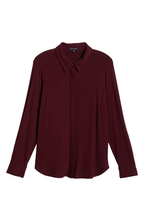 Shop Universal Standard Elbe Button-up Shirt In Black Cherry