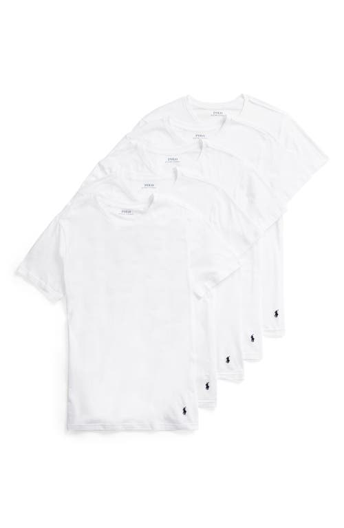Polo Ralph Lauren -Pack Slim Fit Logo Embroidered Crewneck Undershirts White/white at Nordstrom