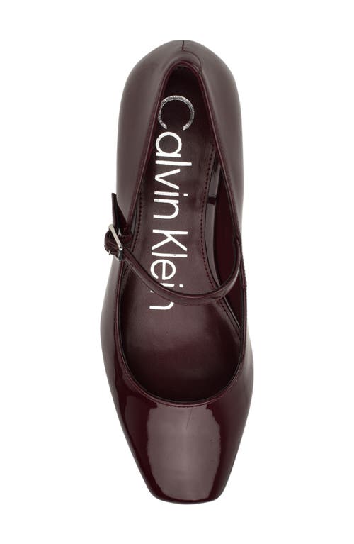 Calvin Klein Marlay Mary Jane Pump In Dark Red