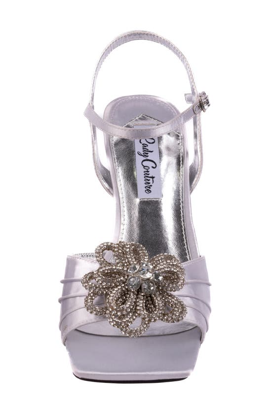 Lady Couture Lilly Flare Heel Sandal In Silver