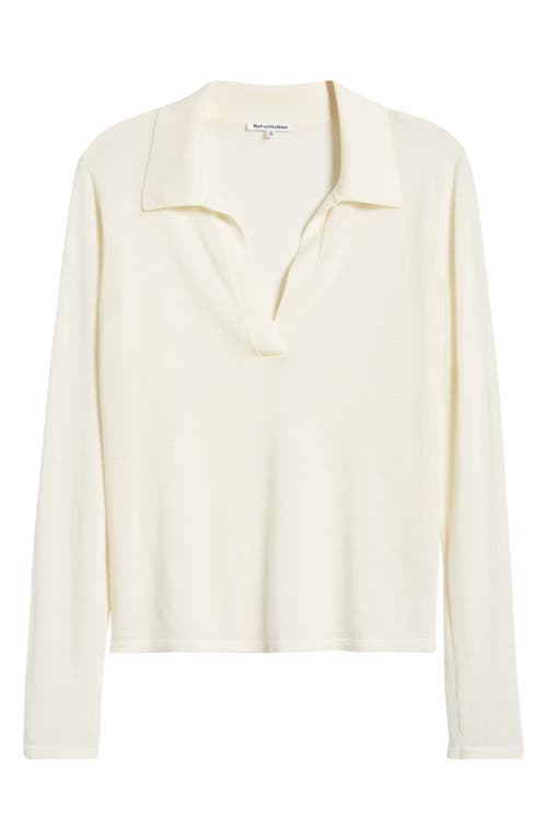 Shop Reformation Lucas Relaxed Merino Wool Sweater In Cream