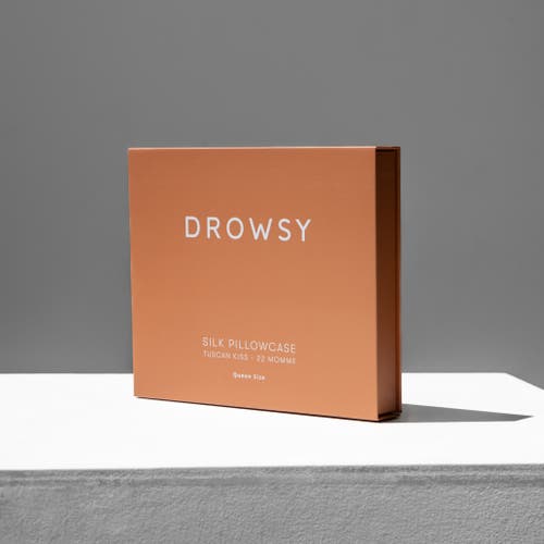 Drowsy Sleep Co . Queen Silk Pillowcase In Pumpkin Spice