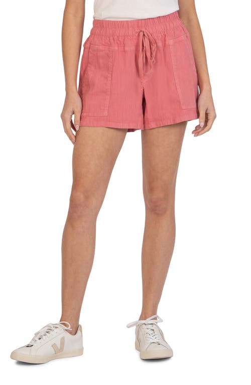 KUT from the Kloth Elastic Waist Shorts in Pink Dawn