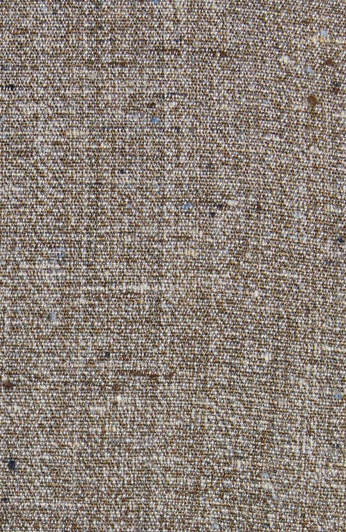 Bottega Veneta Knotted Melange One-button Suit Jacket In 2515 Brown/white/blue