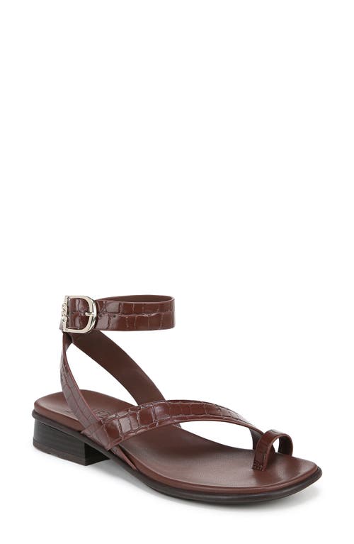 Naturalizer Birch Ankle Strap Sandal Cappuccino Croco Faux Leather at Nordstrom,