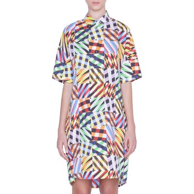 Akris Punto Patchwork Print Tunic Dress, Yellow