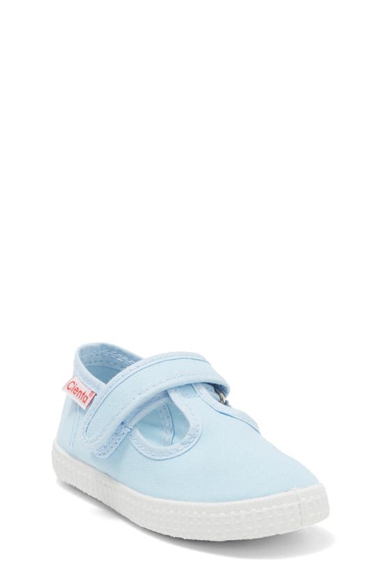 Cienta Kids' T-strap Sneaker In Light Blue