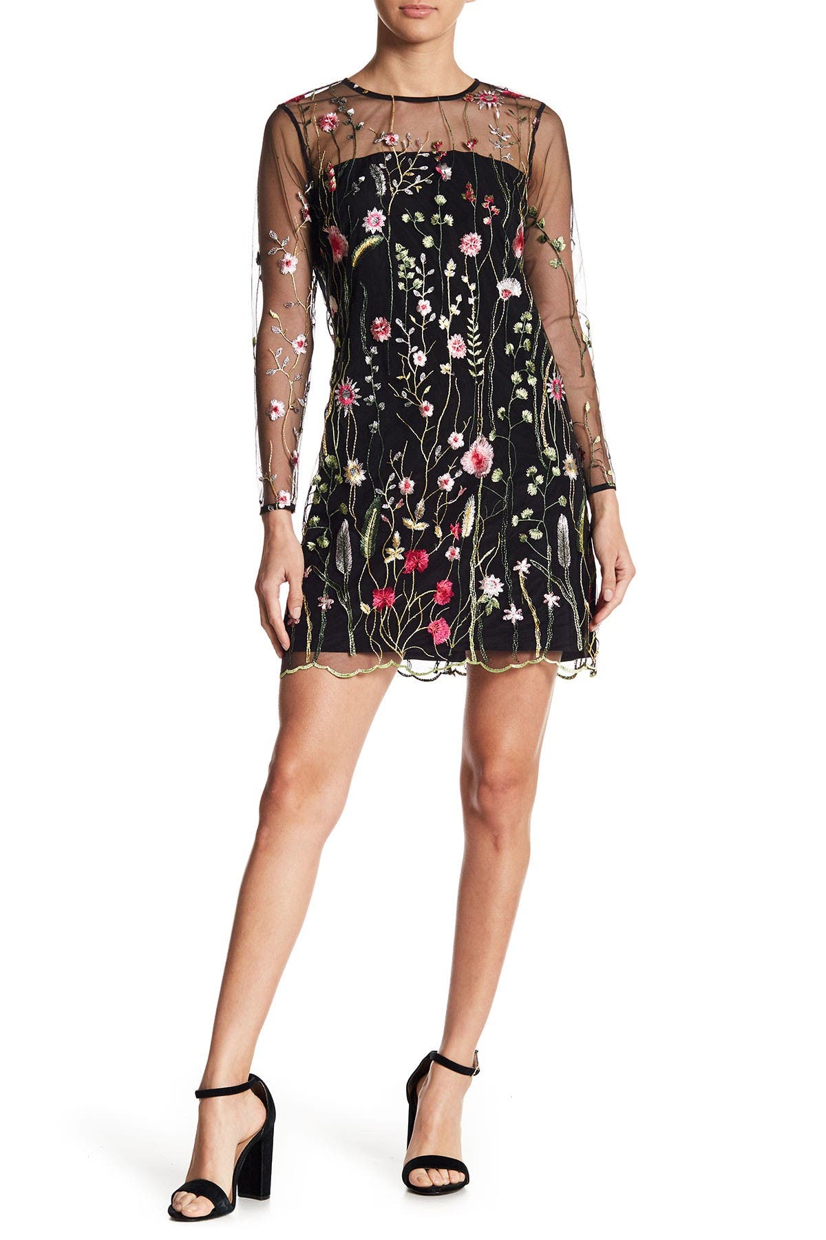 floral overlay dress