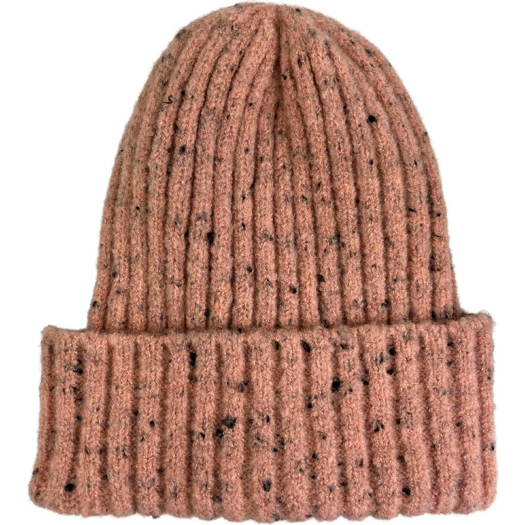 Marcus Adler Confetti Cuff Beanie In Dusty Pink