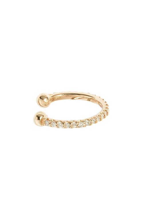 Anzie Women's Classique 14k White Gold & 0.12 Tcw Diamond Ear Cuff In Yellow Gold