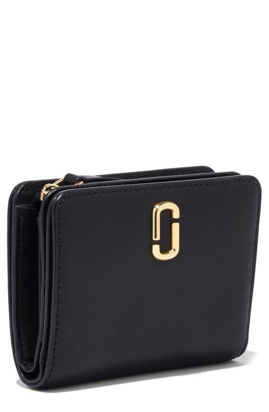Shop Marc Jacobs J Marc Mini Compact Wallet In Black